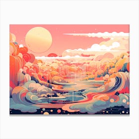 Abstract Landscape Painting Canvas Print