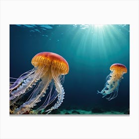 Jellyfishes 2 Canvas Print