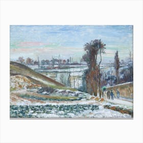 Snow Effect At The Hermitage (1875), Camille Pissarro Canvas Print