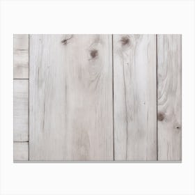 White Wood Planks Canvas Print
