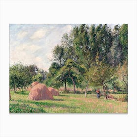 Haystacks, Morning, Éragny (1899), Camille Pissarro Canvas Print