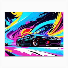 Psychedelic Car Painting Canvas Print