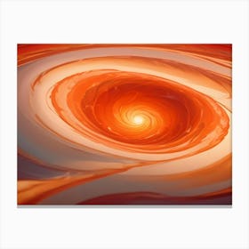 An Abstract Image Of A Swirling Vortex With A Bright, Orange Glow In The Center, Creating A Sense Of Depth And Energy Canvas Print