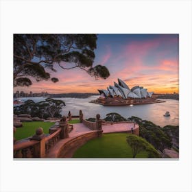 Sydney Opera House At Sunset 1 Canvas Print