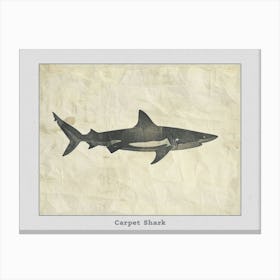 Carpet Shark Silhouette 6 Poster Canvas Print