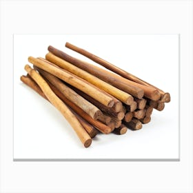 Pile Of Wooden Sticks Canvas Print
