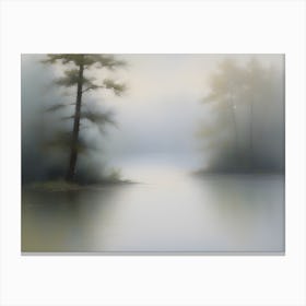 Foggy Morning Abstract Canvas Print