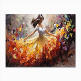 Dancer With Butterflies Canvas Print