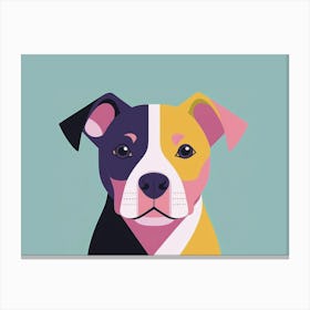 Staffordshire Bull Terrier Portrait Illustration Canvas Print