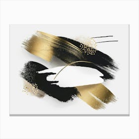 Abstract Gold And Black Painting 48 Canvas Print