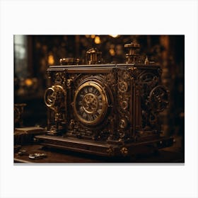 Steampunk Clock Canvas Print