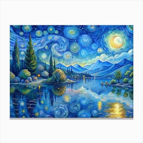 Van Gogh A Dreamy Lakeside With Soft Reflections Toile