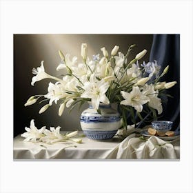 White Lilies 1 Canvas Print