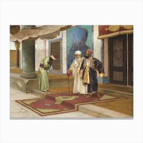 Leaving The Mosque, Rudolf Ernst Canvas Print