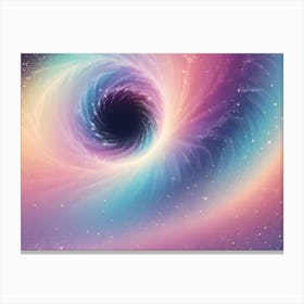 Abstract Image Of A Swirling, Cosmic Nebula, With A Black Hole In The Center And A Vibrant, Colorful Outer Ring Canvas Print