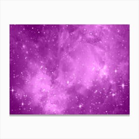 Violet Galaxy Space Background Canvas Print