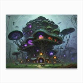 Mushroom Mansion Canvas Print