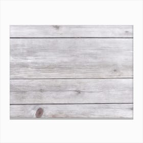 White Wooden Planks Canvas Print