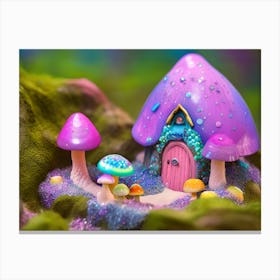Neon Pink Fairy House  Canvas Print