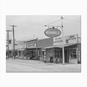 Street Scene, Crane, Texas By Russell Lee Canvas Print