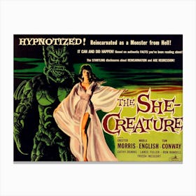 She Creature, Horror Movie Poster Canvas Print