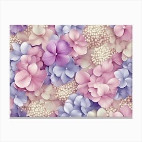 Hydrangea Floral Pattern Canvas Print