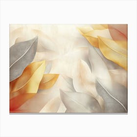 Abstract Autumn Leaves Canvas Print