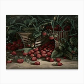 Strawberries In Baskets 1 Canvas Print