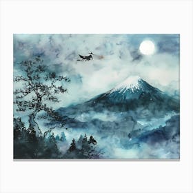 Mt Fuji And Witch Canvas Print