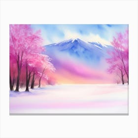 Harmful Snowy Landscape Canvas Print