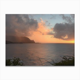 Sunset Over Hawaii Canvas Print