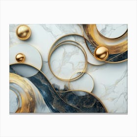 Gold And Marble Canvas Print