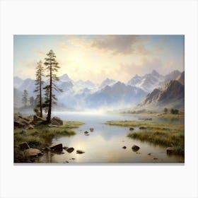 Misty Morning In The Sierra Nevada 1 Canvas Print
