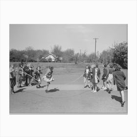 Untitled Photo, Possibly Related To Schoolchildren Jumping Rope, San Augustine, Texas By Russell Le Canvas Print