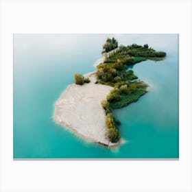 Magical Island In A Calm Lake Canvas Print