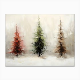 Three Christmas Trees Canvas Print