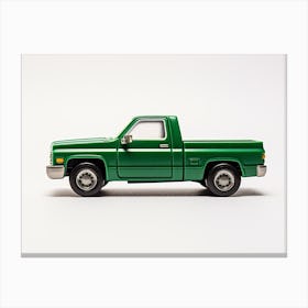 Toy Car 83 Chevy Silverado Green Canvas Print