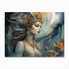 Goddess Of The Moon Canvas Print