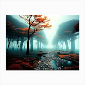 Foggy Forest Canvas Print