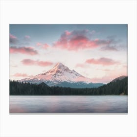 Pastel Mountain Sunset Canvas Print