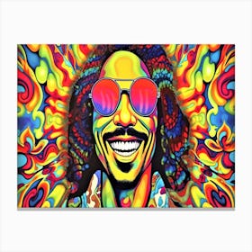 Retro Active Happy - Psychedelic Man Canvas Print