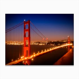 Evening Impression of Golden Gate Bridge Canvas Print