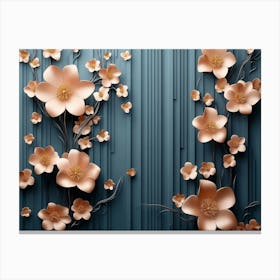 3d Art with Flower, 3d Art Background, 3d Illustration Canvas Print