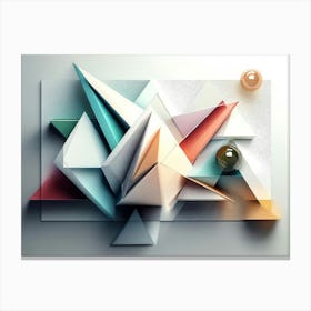 3d Triangles Abstract Canvas Print