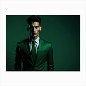 Bussinness Man Green (54) Canvas Print