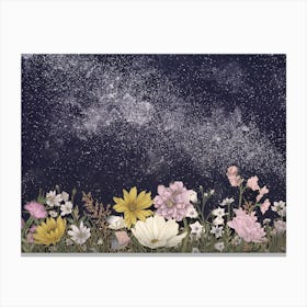 Galaxy In Bloom Canvas Print