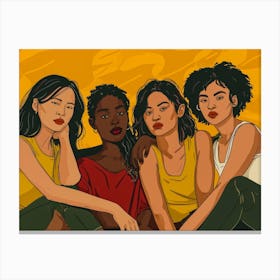 Portrait Of A Group Of Women 1 Canvas Print