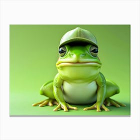 Frog With Hat 5 Canvas Print