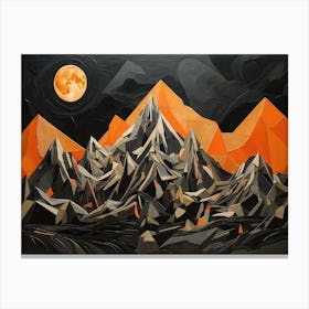 Moonlight In The Mountains 1 Canvas Print