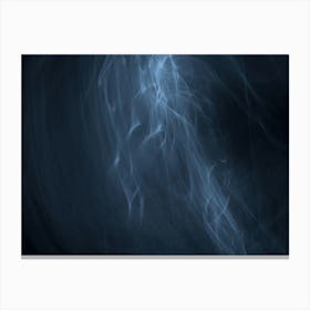 Glowing Abstract Curved Light Blue And White Lines 7 Canvas Print